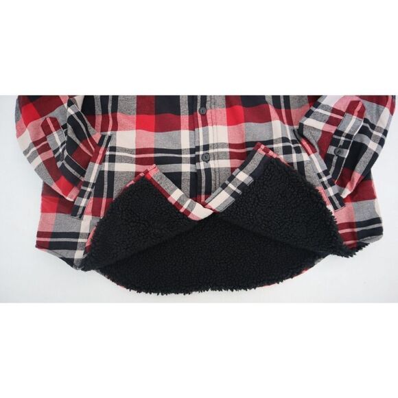 Polo Ralph Lauren Mens Sz M Multi Plaid Sherpa Fleece Lined Flannel Shacket $228 - Picture 14 of 14